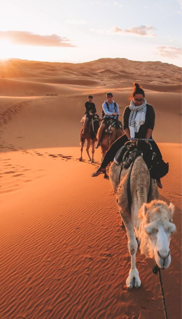 Desert camp and Sahara views in Merzouga